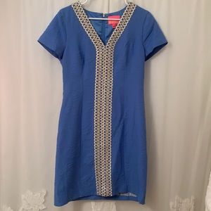 Arie Shift Lilly Dress: Bennet Blue Palm Paradise